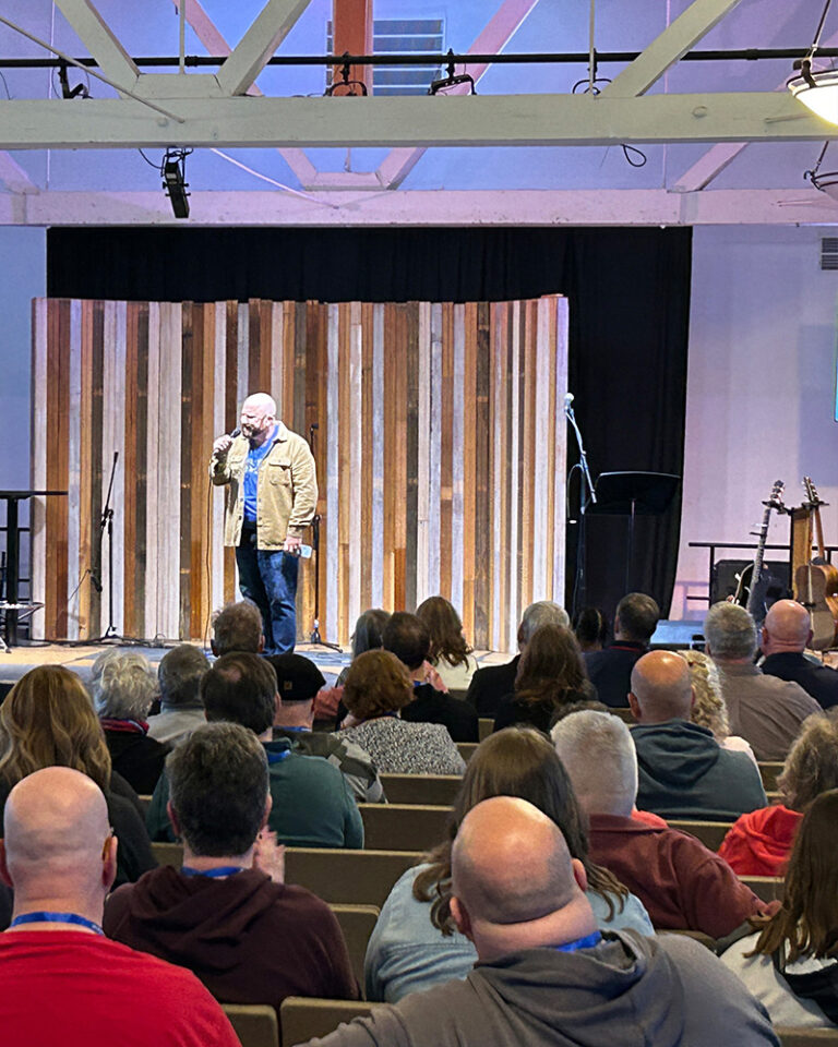 Tim Palmer delivering a comedy keynote
