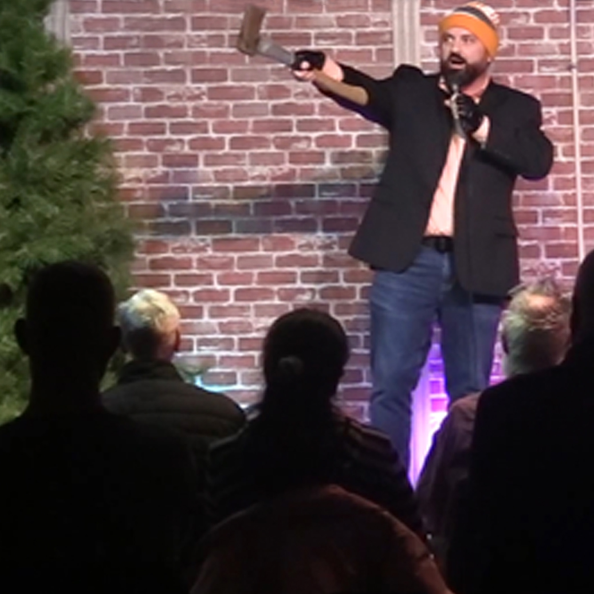 Tim Palmer Performing Comedy with Axe